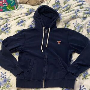 Navy Blue American Eagle Hoodie with Logo